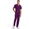 image:imageCherokee Infinity Men Scrub Pants Tapered Leg Medical Bottom with 6 PocketsEggplant