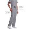 image:imageCherokee Infinity Men Scrub Pants Tapered Leg Medical Bottom with 6 PocketsGrey