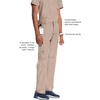 image:imageCherokee Infinity Men Scrub Pants Tapered Leg Medical Bottom with 6 PocketsKhaki