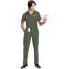 image:imageCherokee Infinity Men Scrub Pants Tapered Leg Medical Bottom with 6 PocketsOlive