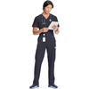 image:imageCherokee Infinity Men Scrub Pants Tapered Leg Medical Bottom with 6 PocketsPewter