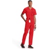 image:imageCherokee Infinity Men Scrub Pants Tapered Leg Medical Bottom with 6 PocketsRed