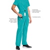 image:imageCherokee Infinity Men Scrub Pants Tapered Leg Medical Bottom with 6 PocketsTeal Blue