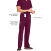 image:imageCherokee Infinity Men Scrub Pants Tapered Leg Medical Bottom with 6 PocketsWine