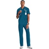 image:imageCherokee Infinity Mens Scrubs Top VNeck Modern Fit 2 Pocket 360 StretchCaribbean Blue