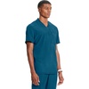 image:imageCherokee Infinity Mens Scrubs Top VNeck Modern Fit 2 Pocket 360 StretchCaribbean Blue
