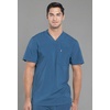 image:imageCherokee Infinity Mens Scrubs Top VNeck Modern Fit 2 Pocket 360 StretchCaribbean Blue