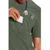 image:imageCherokee Infinity Mens Scrubs Top VNeck Modern Fit 2 Pocket 360 StretchOlive
