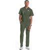 image:imageCherokee Infinity Mens Scrubs Top VNeck Modern Fit 2 Pocket 360 StretchOlive