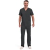 image:imageCherokee Infinity Mens VNeck Scrub Top with 3 Pockets and 360 StretchBlack