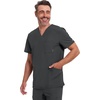 image:imageCherokee Infinity Mens VNeck Scrub Top with 3 Pockets and 360 StretchBlack