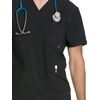 image:imageCherokee Infinity Mens VNeck Scrub Top with 3 Pockets and 360 StretchBlack