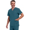 image:imageCherokee Infinity Mens VNeck Scrub Top with 3 Pockets and 360 StretchCaribbean Blue
