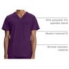 image:imageCherokee Infinity Mens VNeck Scrub Top with 3 Pockets and 360 StretchEggplant