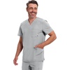 image:imageCherokee Infinity Mens VNeck Scrub Top with 3 Pockets and 360 StretchGrey