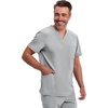 image:imageCherokee Infinity Mens VNeck Scrub Top with 3 Pockets and 360 StretchGrey