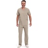 image:imageCherokee Infinity Mens VNeck Scrub Top with 3 Pockets and 360 StretchKhaki