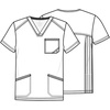 image:imageCherokee Infinity Mens VNeck Scrub Top with 3 Pockets and 360 StretchNavy