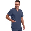 image:imageCherokee Infinity Mens VNeck Scrub Top with 3 Pockets and 360 StretchNavy