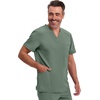 image:imageCherokee Infinity Mens VNeck Scrub Top with 3 Pockets and 360 StretchOlive