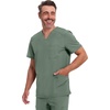 image:imageCherokee Infinity Mens VNeck Scrub Top with 3 Pockets and 360 StretchOlive