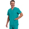image:imageCherokee Infinity Mens VNeck Scrub Top with 3 Pockets and 360 StretchTeal Blue