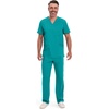 image:imageCherokee Infinity Mens VNeck Scrub Top with 3 Pockets and 360 StretchTeal Blue