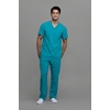 image:imageCherokee Infinity Mens VNeck Scrub Top with 3 Pockets and 360 StretchTeal Blue