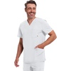image:imageCherokee Infinity Mens VNeck Scrub Top with 3 Pockets and 360 StretchWhite