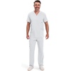 image:imageCherokee Infinity Mens VNeck Scrub Top with 3 Pockets and 360 StretchWhite