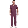 image:imageCherokee Infinity Mens VNeck Scrub Top with 3 Pockets and 360 StretchWine