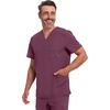image:imageCherokee Infinity Mens VNeck Scrub Top with 3 Pockets and 360 StretchWine