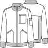 image:imageCherokee Infinity Scrub Jacket for Men Zip Front WarmUp 5 PocketsNavy