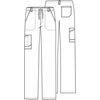image:imageCherokee Luxe Men Scrubs Pant Fly Front Drawstring Cargo 1022Pewter