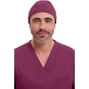 image:imageCherokee Men and Women Scrub Cap with Adjustable Elastic TieBack Lightweight Breathable NoSlip Unisex Surgical Cap  2506Wine  2 Pack