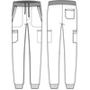 image:imageCherokee Mens Jogger Modern fit midRise Pullon Bottoms with 6 Pockets and Elastic Waistband WW251Navy