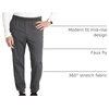 image:imageCherokee Mens Jogger Modern fit midRise Pullon Bottoms with 6 Pockets and Elastic Waistband WW251Pewter