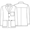 image:imageCherokee Mens Lab Coat 30 Mens Consultation Coat Durable Mechanical Stretch  CK401White