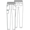 image:imageCherokee Revolution Scrub Pants for Women Jogger with Elastic WaistHunter Green