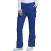 image:imageCherokee Scrub Pants for Women Mid Rise Flare Leg Drawstring Cargo Medical Uniform 4 Pocket Durable Easy Care Stretch  4044Galaxy Blue