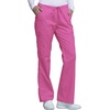 image:imageCherokee Scrub Pants for Women Mid Rise Flare Leg Drawstring Cargo Medical Uniform 4 Pocket Durable Easy Care Stretch  4044Shocking Pink