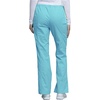 image:imageCherokee Scrub Pants for Women Mid Rise Flare Leg Drawstring Cargo Medical Uniform 4 Pocket Durable Easy Care Stretch  4044Turquoise