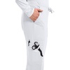 image:imageCherokee Scrub Pants for Women Mid Rise Flare Leg Drawstring Cargo Medical Uniform 4 Pocket Durable Easy Care Stretch  4044White