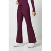 image:imageCherokee Scrub Pants for Women Mid Rise Flare Leg Drawstring Cargo Medical Uniform 4 Pocket Durable Easy Care Stretch  4044Wine