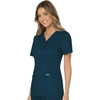 image:imageCherokee Scrubs Top for Women Mock Wrap with 3 Pockets Soft 2Way Stretch amp Durable Fabric  WW610Caribbean Blue