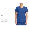 image:imageCherokee Scrubs Top for Women Mock Wrap with 3 Pockets Soft 2Way Stretch amp Durable Fabric  WW610Galaxy Blue