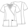 image:imageCherokee Scrubs Top for Women Mock Wrap with 3 Pockets Soft 2Way Stretch amp Durable Fabric  WW610Grape