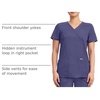 image:imageCherokee Scrubs Top for Women Mock Wrap with 3 Pockets Soft 2Way Stretch amp Durable Fabric  WW610Grape