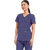 image:imageCherokee Scrubs Top for Women Mock Wrap with 3 Pockets Soft 2Way Stretch amp Durable Fabric  WW610Grape