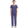 image:imageCherokee Scrubs Top for Women Mock Wrap with 3 Pockets Soft 2Way Stretch amp Durable Fabric  WW610Grape